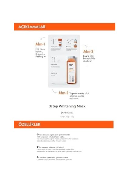 Mıssha 3 Aşamalı Aydınlık Görünüm Sağlayan Maske 3 Step Whitening Mask modelleri