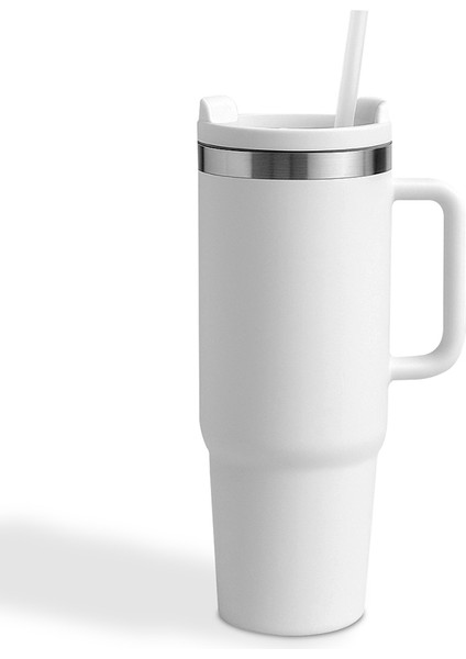 Beyaz Paslanmaz Çelik Termos Pipetli 1200ML fiyatları