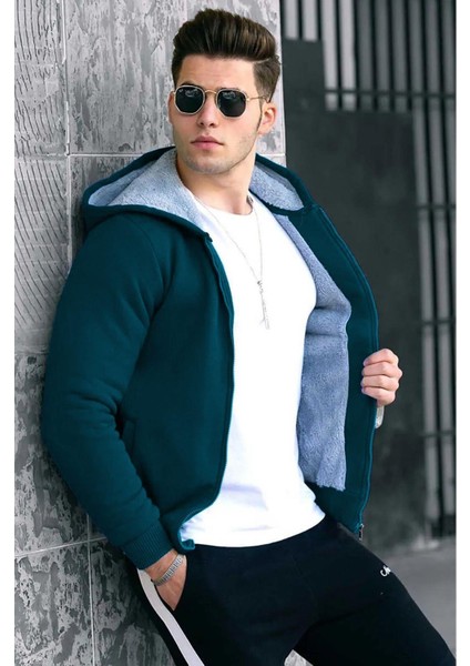 Içi Kürklü Petrol Mavisi Hırka 22377 modelleri