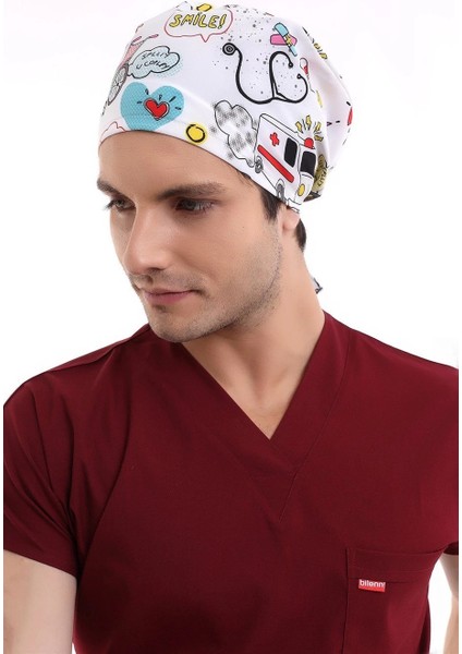 Dijital Unisex Desenli Bone - 6503 Beyaz Stetoskop fiyatları