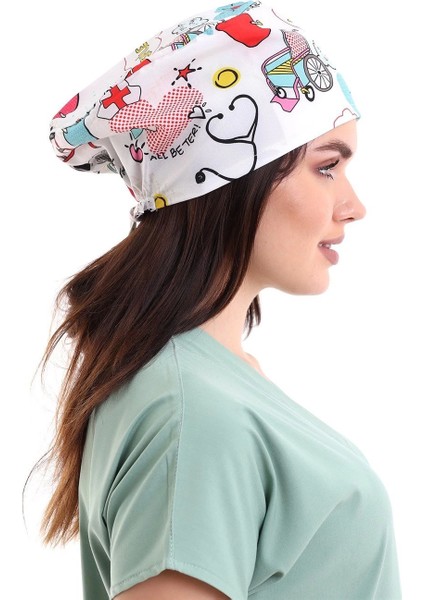 Dijital Unisex Desenli Bone - 6503 Beyaz Stetoskop indirimleri