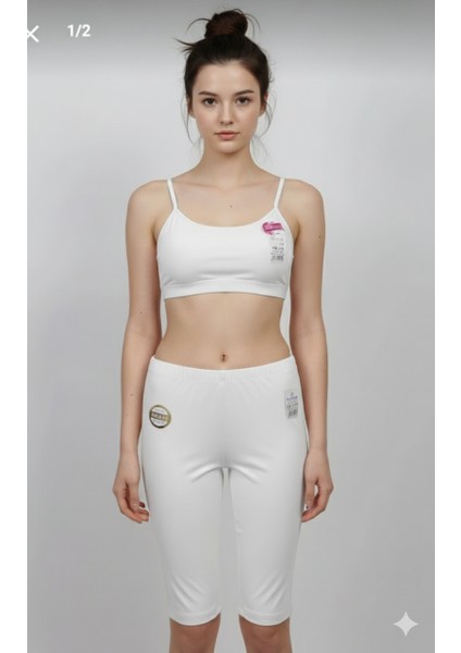 Kız Askılı Bralet ve Kapri Takımı