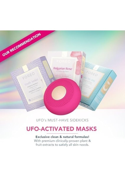 Ufo Mini 2 Power Maske ve Işık Bakım Cihazı Koyu Pembe modelleri