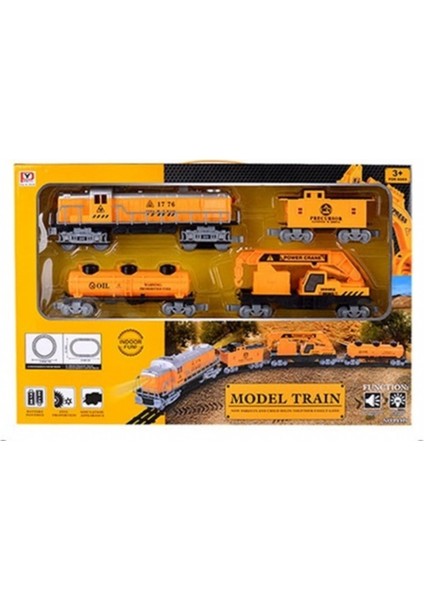 Sesli ve Işıklı Pilli Tren Seti Kız Erkek Çocuk Oyuncak Eğitici Oyuncaklar