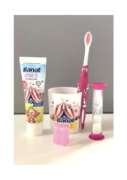 Banat Acrobat Junior Çocuk Ağız Bakım Seti (Mor) fiyatları