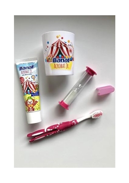 Banat Acrobat Junior Çocuk Ağız Bakım Seti (Mor) modelleri