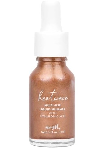 Barry M Heatwave Multi-Use Liquid Shimmer Hyaluronik Asitli Likit Aydınlatıcı Allık Fiery