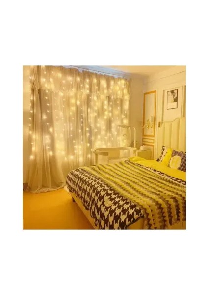 8 Fonksiyonlu Uzaktan Kumandalı Peri Perde LED - 3x3 Metre Günışığı