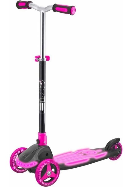Evo 3 Tekerlekli Katlanabilir Illuminate Işıklı Pembe Scooter Kız Erkek Çocuk Oyuncak Eğitici Oyunca