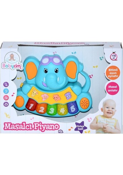 Fil Masalcı Piyano Türkçe Kız Erkek Çocuk Oyuncak Eğitici Oyuncaklar