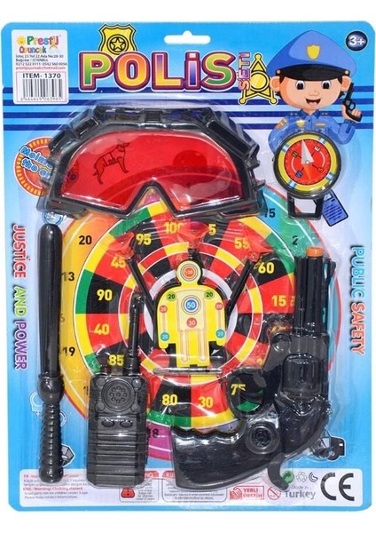 Prestij Oyuncak Polis Seti Siyah Kız Erkek Çocuk Oyuncak Eğitici Oyuncaklar
