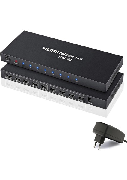 GAB-HS08 HDMI Splitter 1 Giriş 8 Çıkış