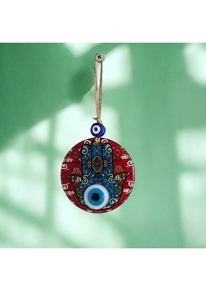 Fatma Ana Bereket Eli Desenli Nazar Boncuklu Duvar Süsü 10 cm Cam Duvar Süsü fiyatları