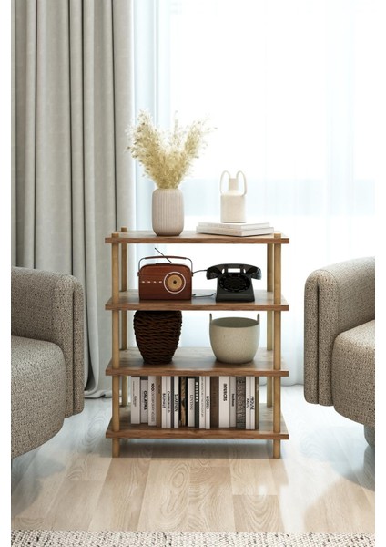 4 Katlı Dekoratif Raf Ahşap Kitaplık Minimalist Mobilya modelleri