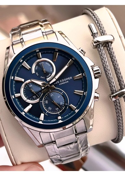 Premium Nişanve Damatlara Özel 2 Yıl Garantili 5 Atm Erkek Kol Saati+Bileklik E.08249.390