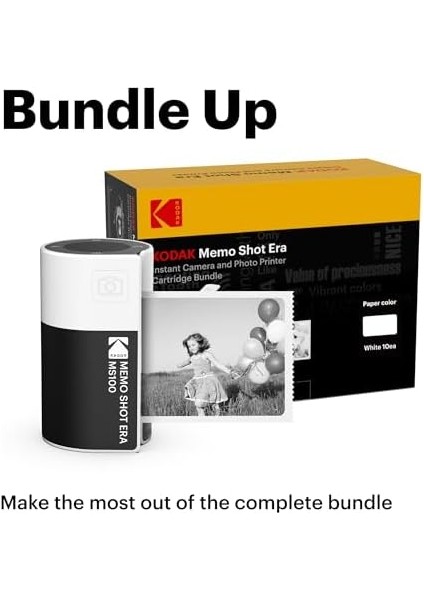 Memo Shot Era - MS1OOY 2'si Bir Arada Fotoğraf Makinesi ve Etiket Yazıcısı - 7x4.6cm Baskı fiyatları