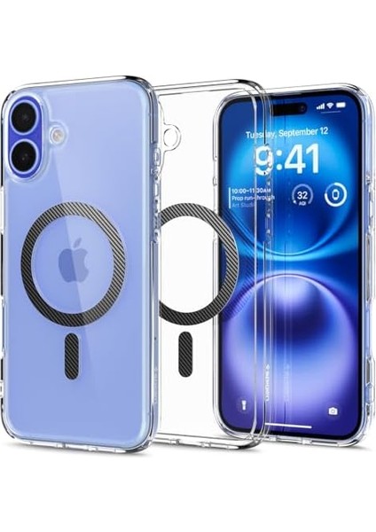 16 ile Uyumlu Ince Magsafe Kılıf Ultra Hybrid Sararma Karşıtı Duraclear Hava Kanalı Teknolojisi Askeri Sınıf Koruma Magfit Carbon Fiber Şeffaf Kapak - ACS08207 fiyatları