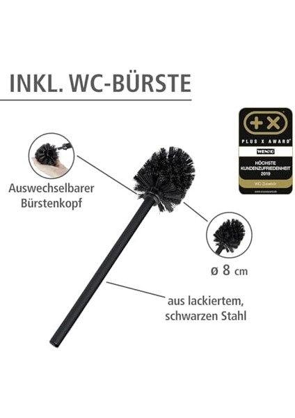 Tuvalet Zemin Seti Rivalta Mat Siyah Tuvalet Fırçası Tutucu Siyah modelleri