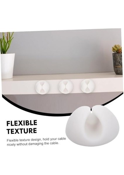 20’li Kablo Sabitleme Klipsi Seti | Siyah & Beyaz Kablo Düzenleyici | Masa Üstü, Ofis, Ev ve Tv Kablo Yönetimi Için Yapışkanlı Klipsler modelleri