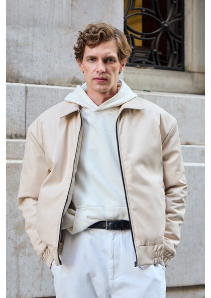 Erkek Limited Edition Deri Mont Ceket Taş modelleri