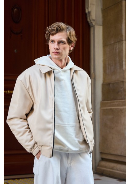 Erkek Limited Edition Deri Mont Ceket Taş fırsatları