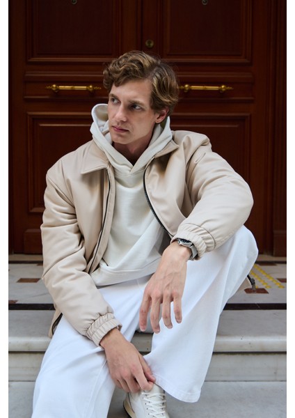 Erkek Limited Edition Deri Mont Ceket Taş indirimleri