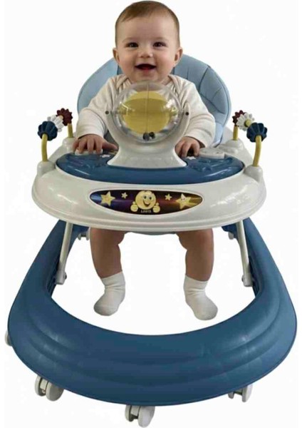 Yumurcak Oyuncaklı Müzikli Katlanabilir Çocuk Yürüteci