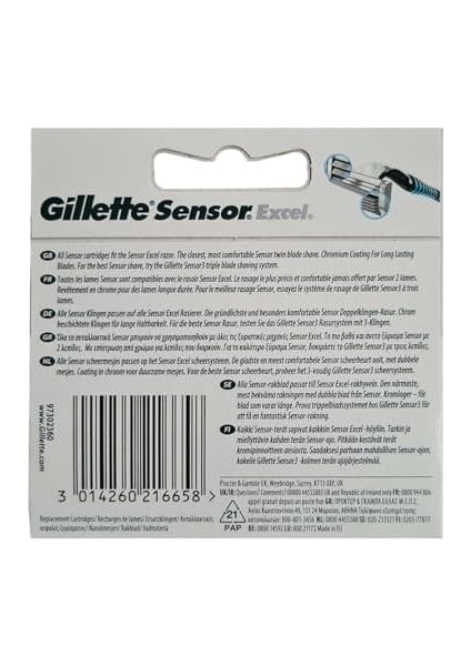 Gillette Sensor Excel Yedek Tıraş Bıçağı 5 Adet