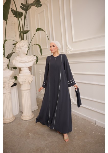 Ankanoor Antrasit Kol Ağzı ve Önü Çift Biyeli Ferace ANKA255045 fırsatları