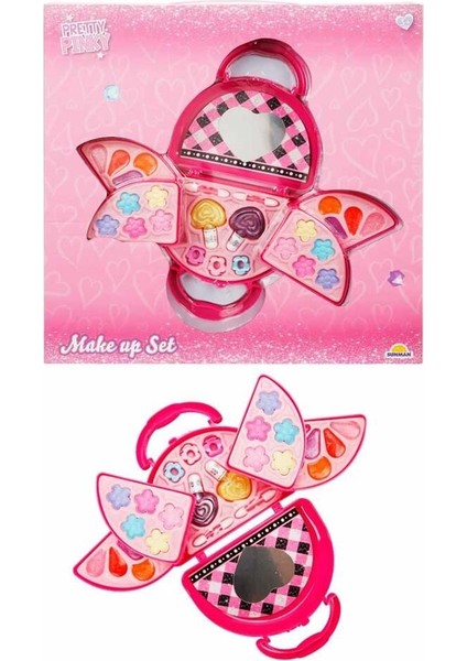Pretty Pinky 3 Katlı Pembe Çantalı Makyaj Seti Kız Erkek Çocuk Oyuncak Eğitici Oyuncaklar