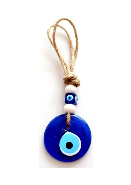 Klasik Mavi Cam Nazar Boncuğu 7 Santimetre Çapında Nazarlık Duvar Süsü