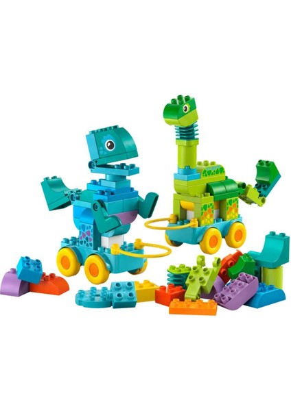 10451 LEGO Duplo 3'ü1 Arada Tekerlekli Dinozorlar 103 Parça +3 Yaş Kız Erkek Çocuk Oyuncak Eğitici O fiyatları