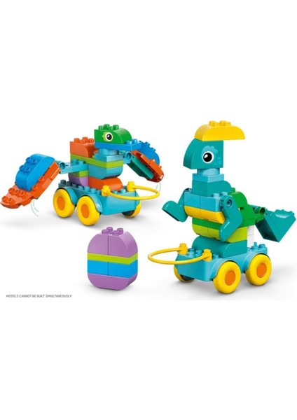 10451 LEGO Duplo 3'ü1 Arada Tekerlekli Dinozorlar 103 Parça +3 Yaş Kız Erkek Çocuk Oyuncak Eğitici O modelleri