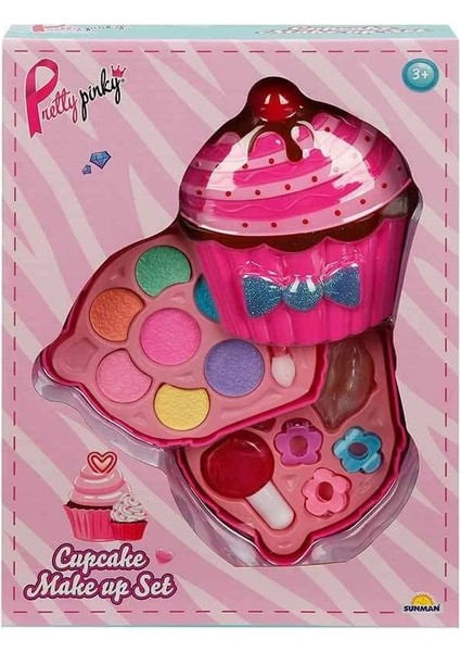 2597 Cupcake Şekilli 2 Katlı Makyaj Güzellik Seti Kız Erkek Çocuk Oyuncak Eğitici Oyuncaklar modelleri