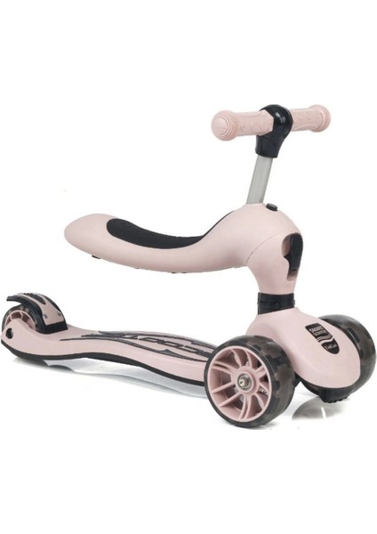 Smart Oturaklı 3 Tekerlekli Işıklı Scooter Bebe Somon Kız Erkek Çocuk Oyuncak Eğitici Oyuncaklar modelleri