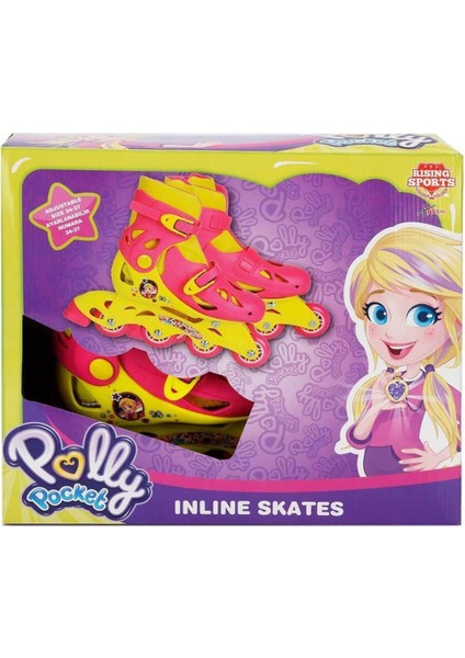 02466 Polly Pocket Inline 4 Teker Paten 34-37 Kız Erkek Çocuk Oyuncak Eğitici Oyuncaklar