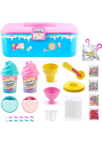 Fluffy Slime Case Marshmallow Dokulu Çantalı Slime Kız Erkek Çocuk Oyuncak Eğitici Oyuncaklar modelleri