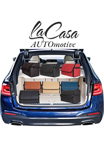 Lacasa Automotive Bagaj Organizeri,bagaj Çantası,bagaj Düzenleyici Kapitone Deri Çanta (40CM) fiyatları