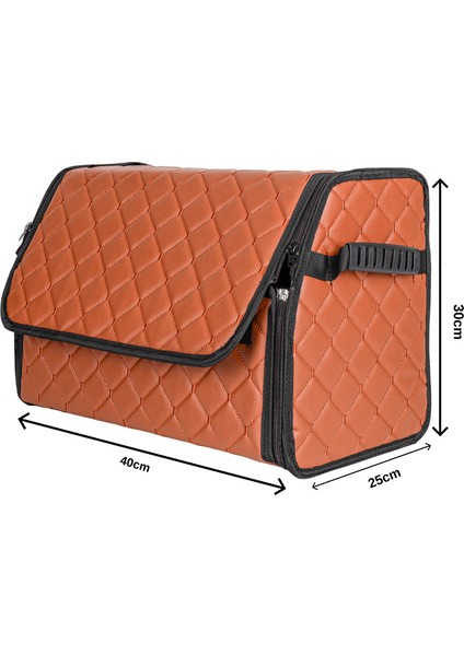 Lacasa Automotive Bagaj Organizeri,bagaj Çantası,bagaj Düzenleyici Kapitone Deri Çanta (40CM) fırsatları