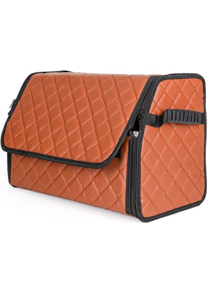 Lacasa Automotive Bagaj Organizeri,bagaj Çantası,bagaj Düzenleyici Kapitone Deri Çanta (40CM)