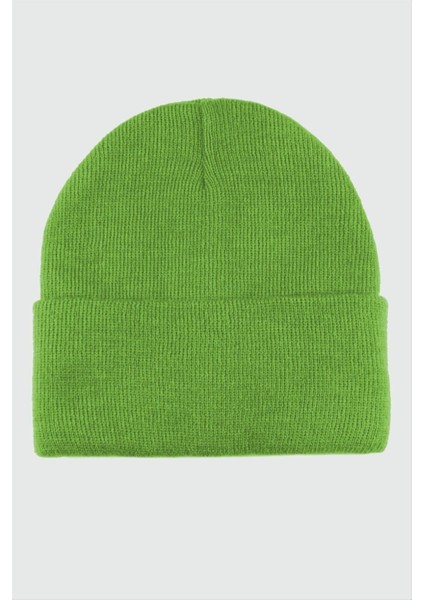 Techmrt Çift Kat 1 Nci Kalite Renkli Bere Bere Eldiven -Yeşil-1