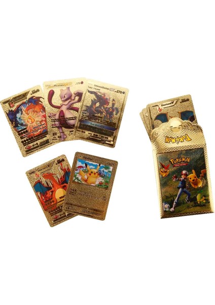 Pokemon Gold Trading Kart 10’lu Paket Kız Erkek Çocuk Oyuncak Eğitici Oyuncaklar fiyatları