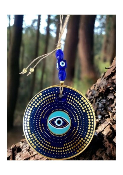 Altın Puantiyeli Nazar Boncuk Gözlü Duvar Süsü modelleri