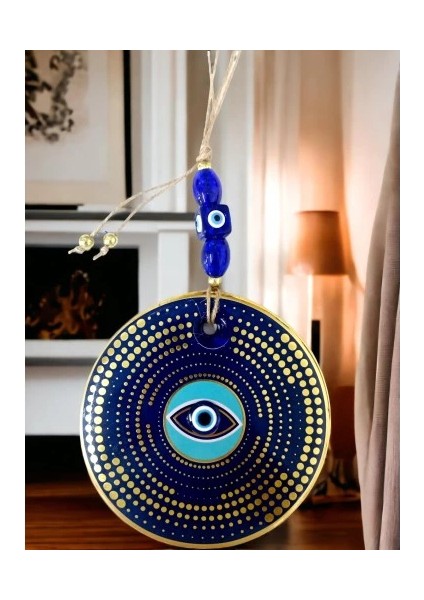 Altın Puantiyeli Nazar Boncuk Gözlü Duvar Süsü indirimleri