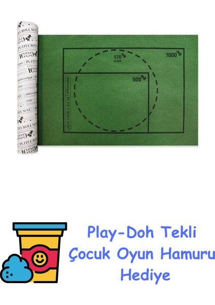 Puzzle Halısı 1000'LIK - 100X65CM (Puzzle Roll Mat) + Play-Doh Oyun Hamuru