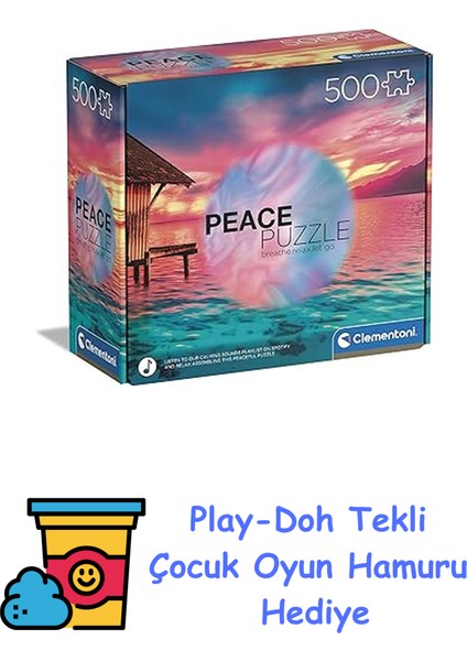 - 500 Parça Peace Puzzle Yetişkin Puzzle - Living The Present - 35120 + Play-Doh Oyun Hamuru