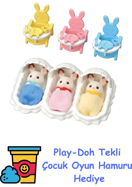 Üçüzler Bakım Seti Renkli 3+ + Play-Doh Oyun Hamuru