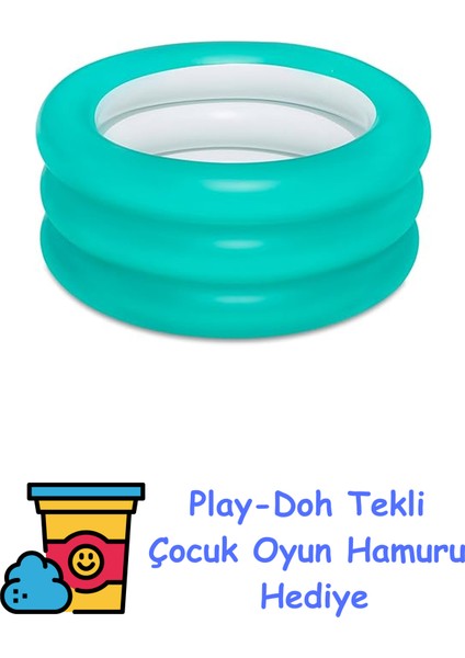 Çocuklar Için Şişirilebilir Havuz 70 x 30 cm + Play-Doh Oyun Hamuru