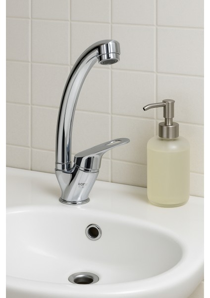 Dalyan Su Armatürleri Kısa Borulu Kuğu Banyo Lavobo Musluk - Batarya DL-303