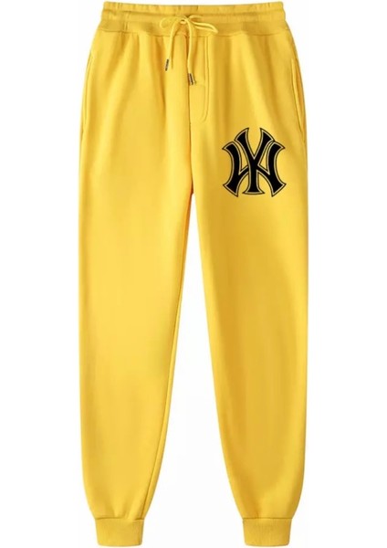 Punıx Büyük Beden Özel Üretim Ny Baskılı Kışlık %100 Pamuk Sokak Stil Erkek Eşofman Altı